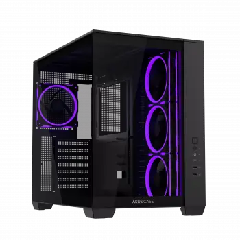 Case ASUS A32 PLUS Tempered Glass + 4 ARGB Fans - Black