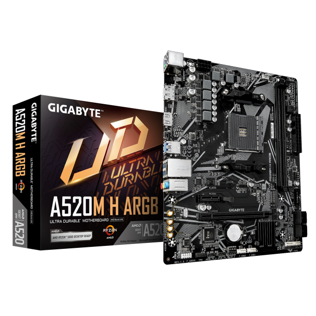 Дънна платка GIGABYTE A520M H ARGB, Socket AM4 