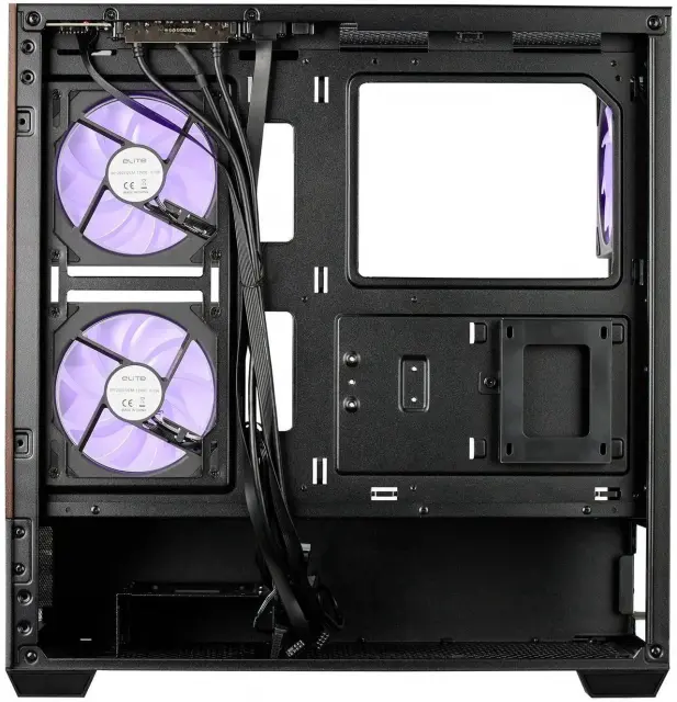 Case CoolerMaster Elite 690 Wood - Black 