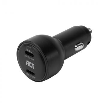 Incarcator Auto Rapid ACT 95W 2x USB-C, PD, GAN, 12-24V