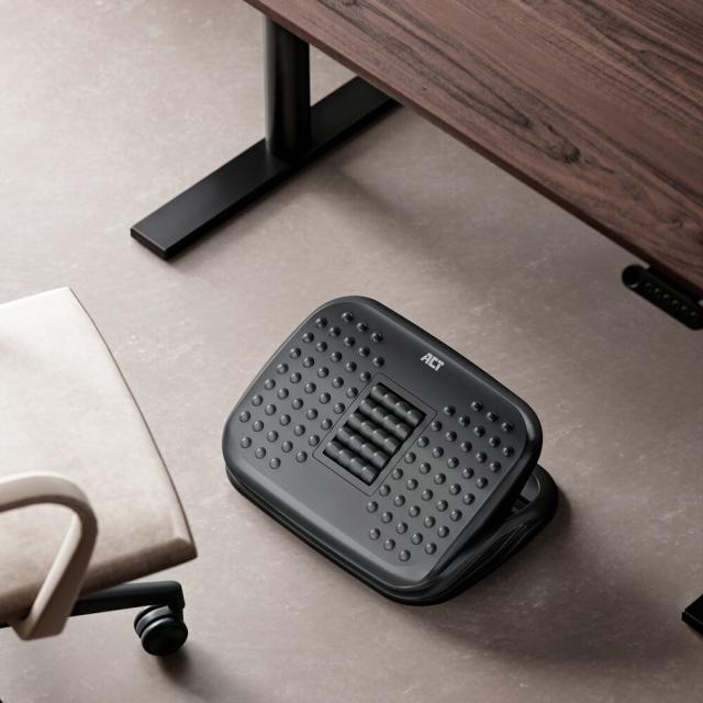 ACT Ergonomic Height Adjustable Footrest with Massage Rollers 