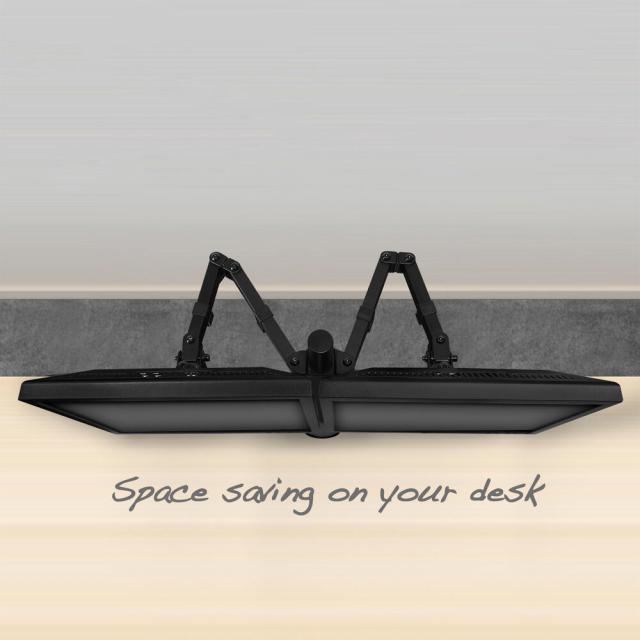 Стойка за 2 мониторa ACT AC8302, за бюро, Регулируема, 35", 2x8 кг, Черна 
