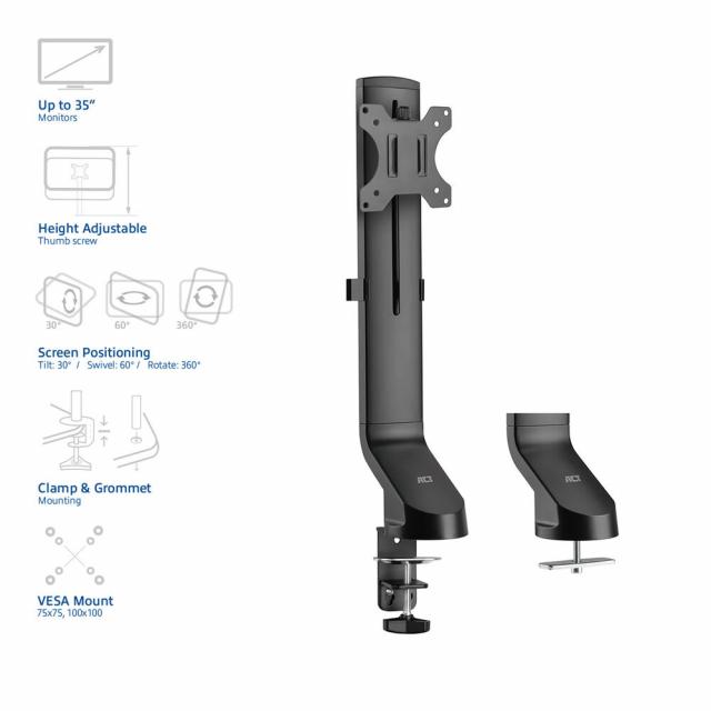 ACT Stand for 1 monitor up to 35" with height adjustment 