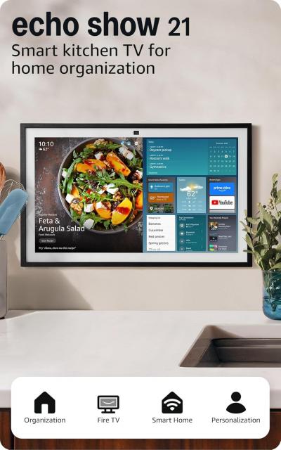 Amazon Echo Show 15 Smart 15.6" FHD +  Fire TV , Alexa, дисплей за визуализация, черен, gen 2 