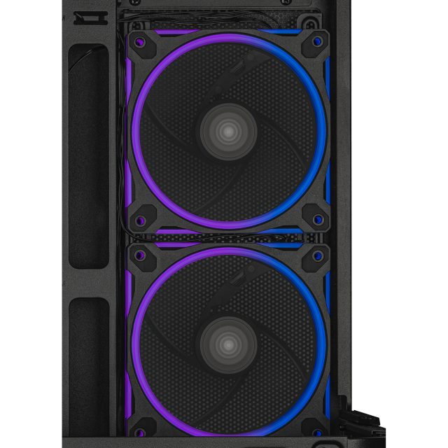 Кутия ASUS Prime AP202 ARGB mATX + 3 ARGB Вентилатора - Black 