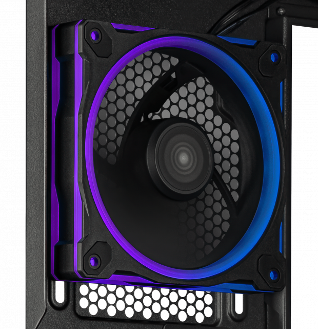 Кутия ASUS Prime AP202 ARGB mATX + 3 ARGB Вентилатора - Black 