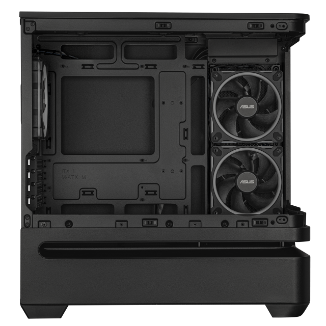 Кутия ASUS Prime AP202 ARGB mATX + 3 ARGB Вентилатора - Black 