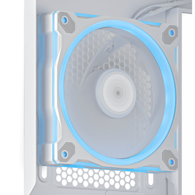 Кутия ASUS Prime AP202 ARGB mATX + 3 ARGB Вентилатора - White 
