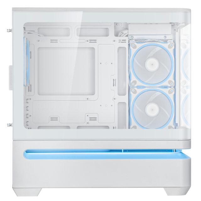 Кутия ASUS Prime AP202 ARGB mATX + 3 ARGB Вентилатора - White 