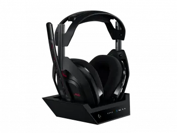 Logitech Astro A50 Lightspeed безжични слушалки със станция , черни