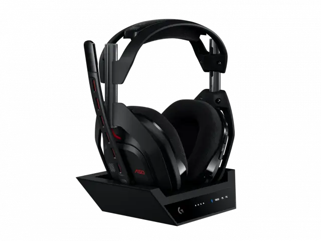 Logitech Astro A50 Lightspeed безжични слушалки със станция , черни 