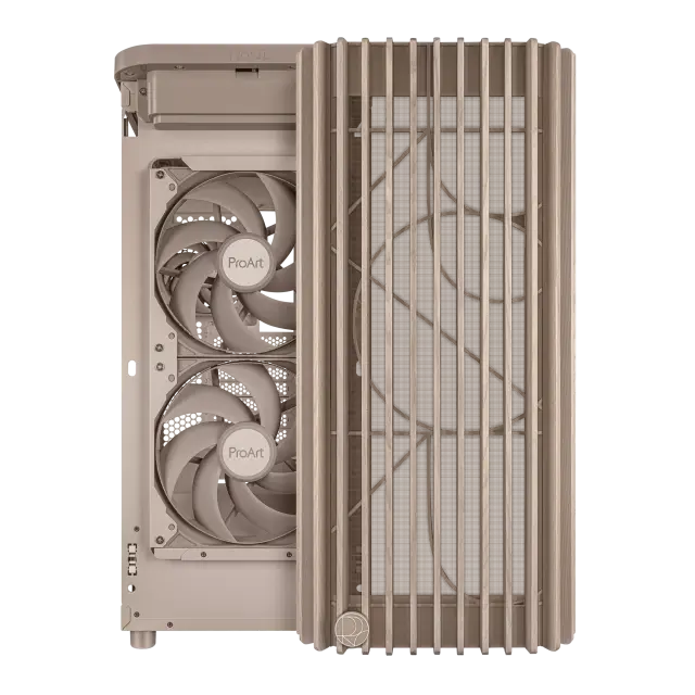 Case ASUS ProArt PA401 Wood Edition Beige - Mesh Panel 