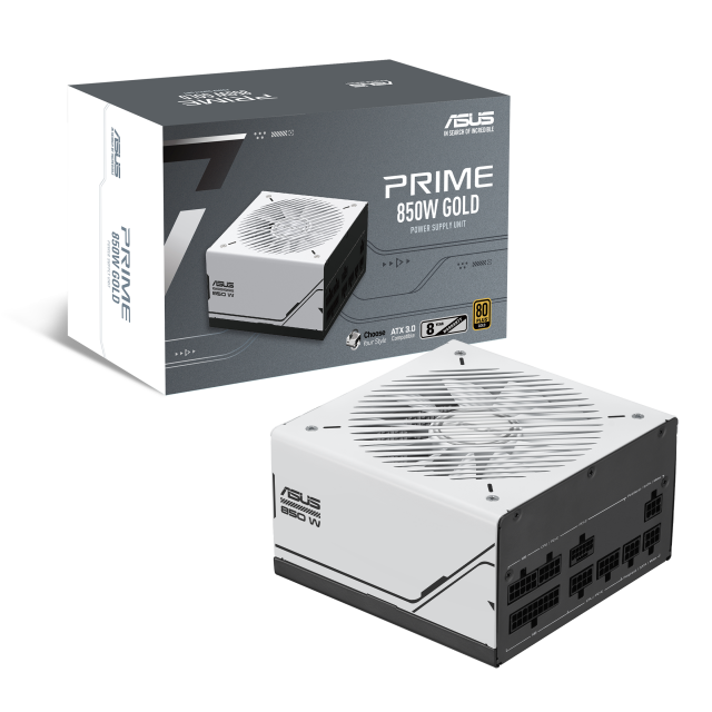 Захранващ блок ASUS PRIME 850W, 80+ Gold PCIe 5.1, Fully Modular 