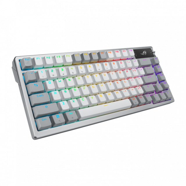 Геймърска безжична Клавиатура ASUS ROG Azoth - Moonlight White 