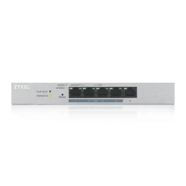 Switch ZyXEL GS-1200-5HPV3, 5-ports, Gigabit, PoE, Web Managed 