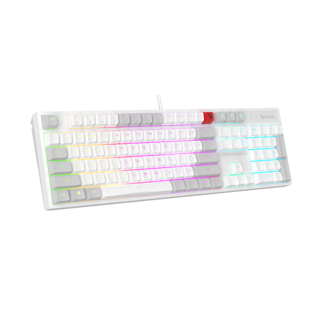 Геймърска клавиатура A4Tech Bloody B230N Neon Backlit - Бяла 