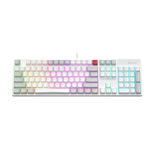 Геймърска клавиатура A4Tech Bloody B230N Neon Backlit - Бяла 