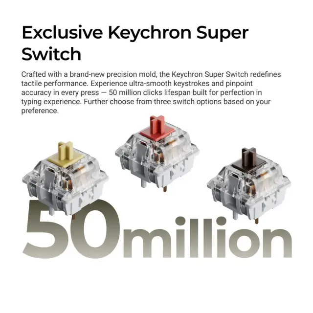 Mechanical Keyboard Keychron C1 Pro 8K QMK - Super Banana Switch 