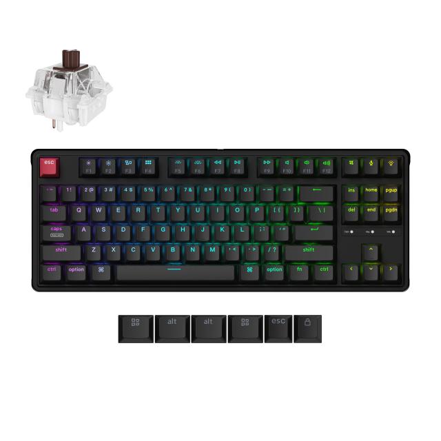 Mechanical Keyboard Keychron C3 Pro 8K QMK - Super Brown Switch, Hot-Swappable, RGB