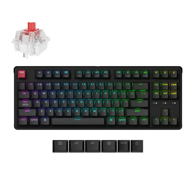 Mechanical Keyboard Keychron C3 Pro 8K QMK - Super Red Switch, Hot-Swappable, RGB 