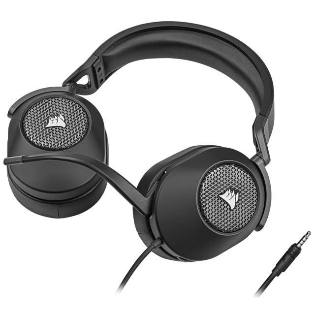 Геймърски слушалки с микрофон Corsair HS65 Carbon - Black 