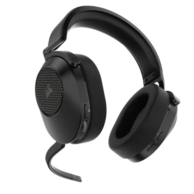 Gaming headset with microphone Corsair HS65 v2 Carbon wireless and Bluetooth PC/PS5/PS4, Black 
