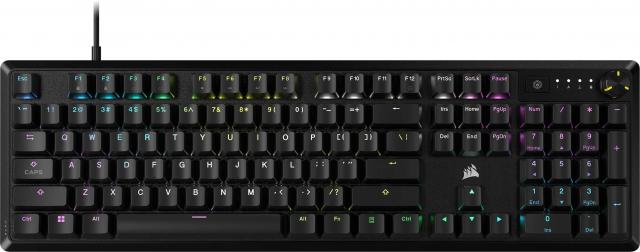 Геймърска механична клавиатура CORSAIR K70 Core RGB Corsair MLX Red Switch - Black 