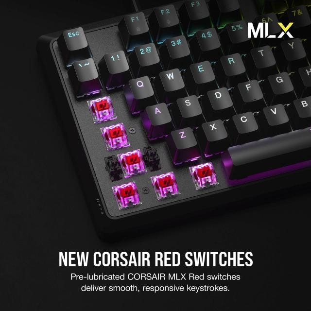 Геймърска механична клавиатура CORSAIR K70 Core RGB Corsair MLX Red Switch - Black 
