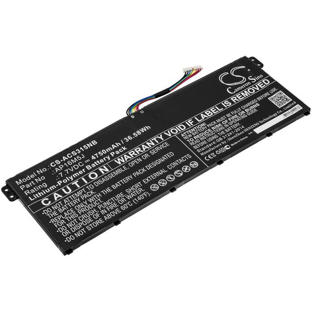 Laptop Battery for ACER AP16M5J  Aspire 3 A315-21 LIPo 7,7v 4750mA Cameron Sino 