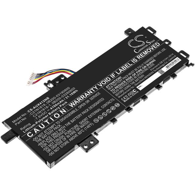 Laptop Battery  ASUS VivoBook 14 X409UA-BV050T, VivoBook 15 F1500EA-BQ2362, C21N1818 LiPo 7.6V 4100mAh CAMERON SINO 