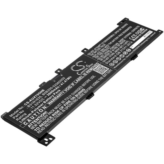 Laptop Battery ASUS A705QA, VIVOBOOK F705UV-BX186T, VIVOBOOK F705UV-BX186T, B31N1635 LIPo 11,52V 3600 mAh CAMERON SINO 