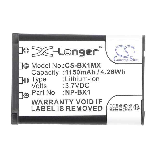 Camera Battery for SONY NP-BX1 LiIon 3.7V 1150mAh  Cameron Sino 