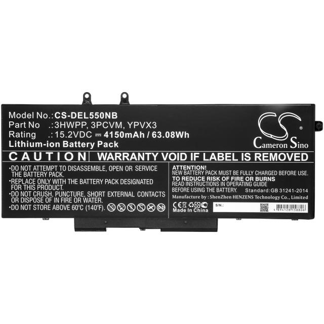 Laptop Battery for DELL Latitude 14 5410, Latitude 15 5511 3HWPP 15.2V 4150mAh CAMERON SINO 