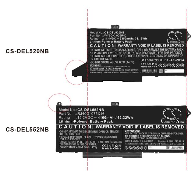 Laptop Battery for DELL Latitude 14 5420, Latitude 15 5520, Precision 15 3560 LiPo  15.2V 4100mAh CAMERON SINO 