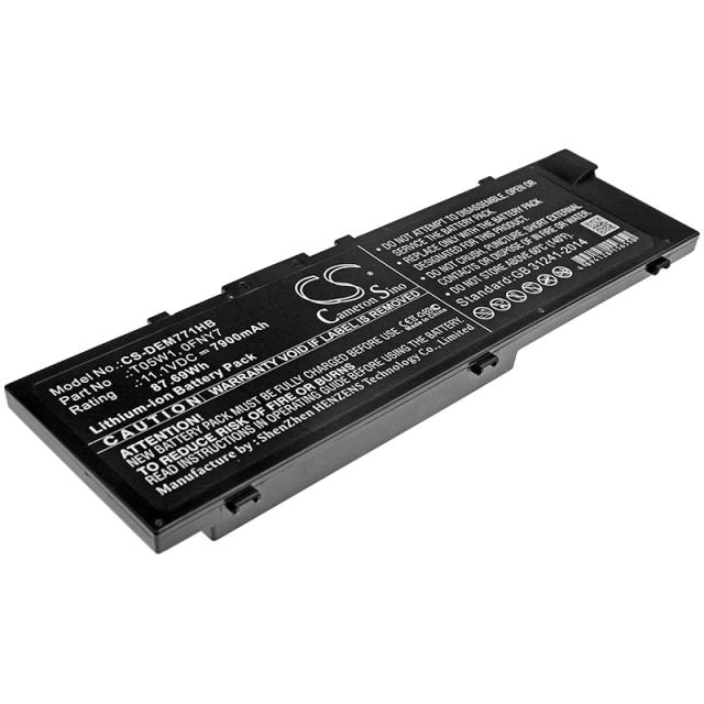 Laptop Battery for DELL Precision 15 7000, Precision 7510, 7520  0FNY7 LiIon 11.1V 7900mAh CAMERON SINO 