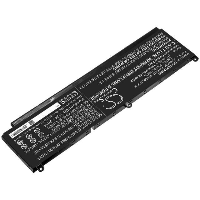 Laptop Battery for DELL Precision 7550 68ND3, J0VNR LiIon  11,4V  7850mAh CAMERON SINO 