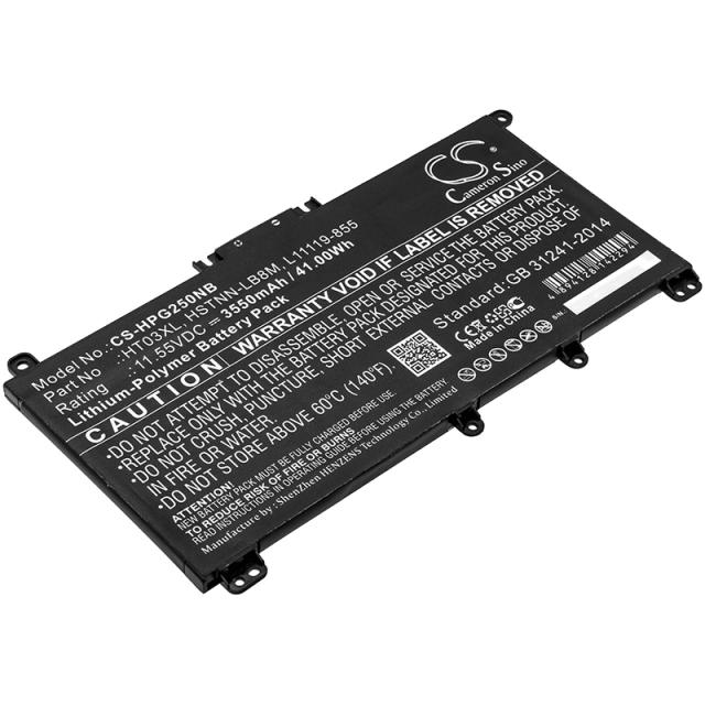 Laptop Battery for HP 14-CE1008TX, 15-DA0128NIA, HSTNN-DB8R HT03XL LiPo 11,55V 3550mAh CAMERON SINO 