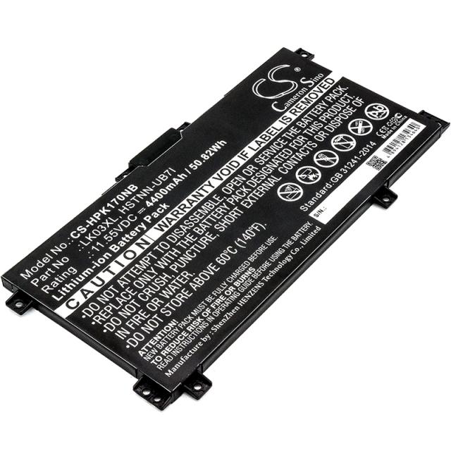 Laptop Battery for HP Envy 17-AE010NC, Envy X360 15-BP008UR HSTNN-UB71 LiIon 11.55V 4400 mAh CAMERON SINO 