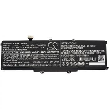 Laptop Battery for HP ZBook Studio G5, ZBook Studio X360 G5 5CN15PA, HSTNN-1B8H  LiIon 11,55V 8200mAh CAMERON SINO