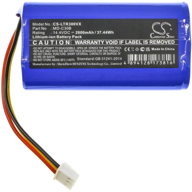 Camera Battery for Vacuum cleaner  Blaupunkt BPK-VCBB1XB, V-tac VT-5555, Midea М4 LiIon 14,4V 2600mAh CAMERON SINO 