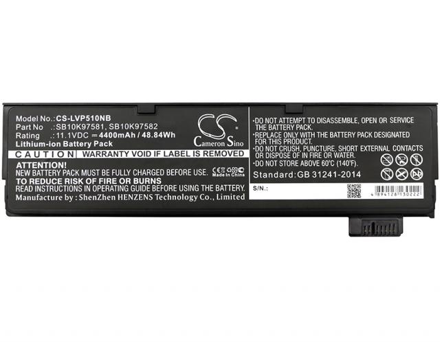 Laptop Battery for  LENOVO Thinkpad P51S, Thinkpad T470, Thinkpad T570, 01AV422 LiIon 11.1V 4400mAh CAMERON SINO 