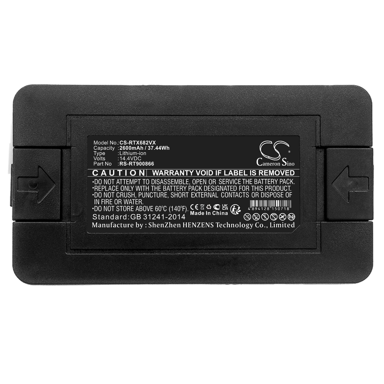 TECHTEK Batteria 2600mAh 14.4V Li-ion Compatibile Rowenta Explorer 20, 40, 60, Serie Aqua E RG687 - Sostituto 20-RS-RT900866 - 5