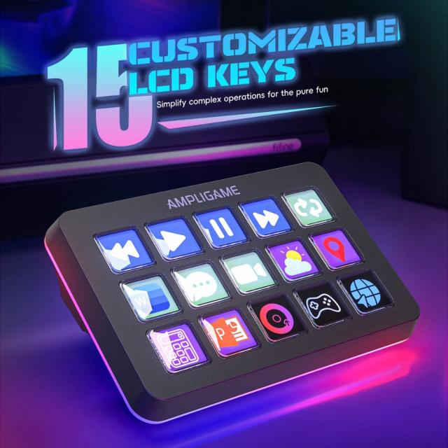 Контролер Fifine D6 Stream 15 Customized Keys and Software 