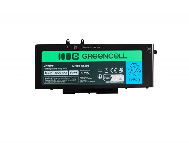 Laptop Battery for DELL 33YDH Dell Latitude 5400, 5401, 5410, 5411, 5500, 5501, 5510, 5511, 7591  15,2V  4000mAh GREEN CELL 