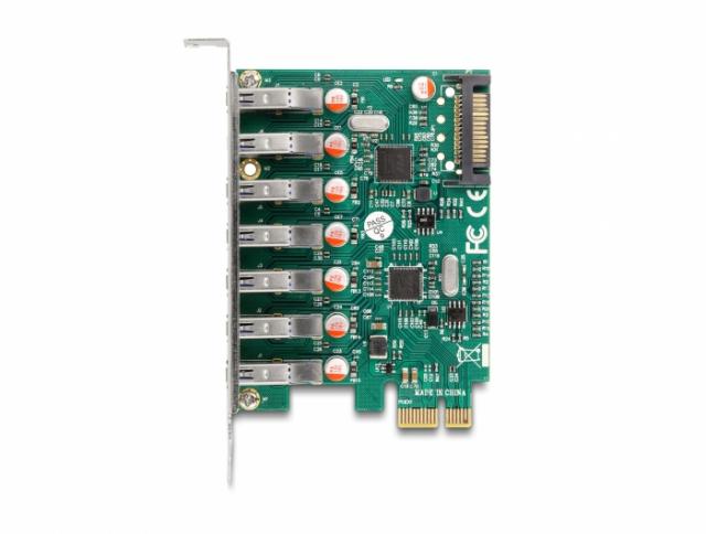 Карта PCI Express x1 Delock към 7 x external USB 5 Gbps Type-A 