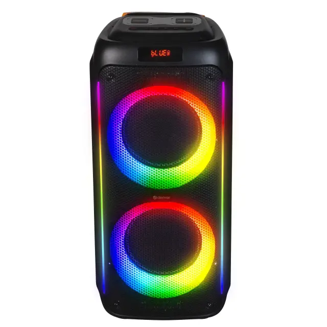Блутут парти караоке колона Denver BPS-458 с LED осветление, безжичен микрофон, 2*10” woofers 