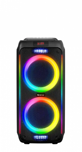 Блутут парти караоке колона Denver BPS-458 с LED осветление, безжичен микрофон, 2*10” woofers 