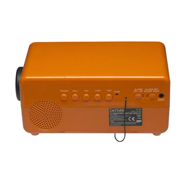 Ретро радио часовник Denver CR-425 с обръщане на цифрите, с PLL FM тунер и аларма 