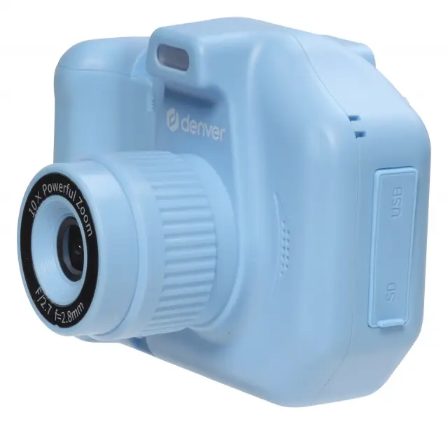 Детски фотоапарат Denver KPC-1370NSBU BLUE с функция за моментален термопечат на снимки и камера за селфита. 
