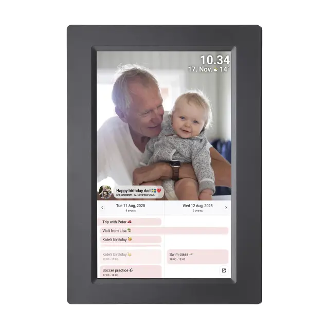 Дигитална смарт фоторамка Denver PFF-1015BMK2 BLACK, 10.1" Wi-Fi, Frameo app 